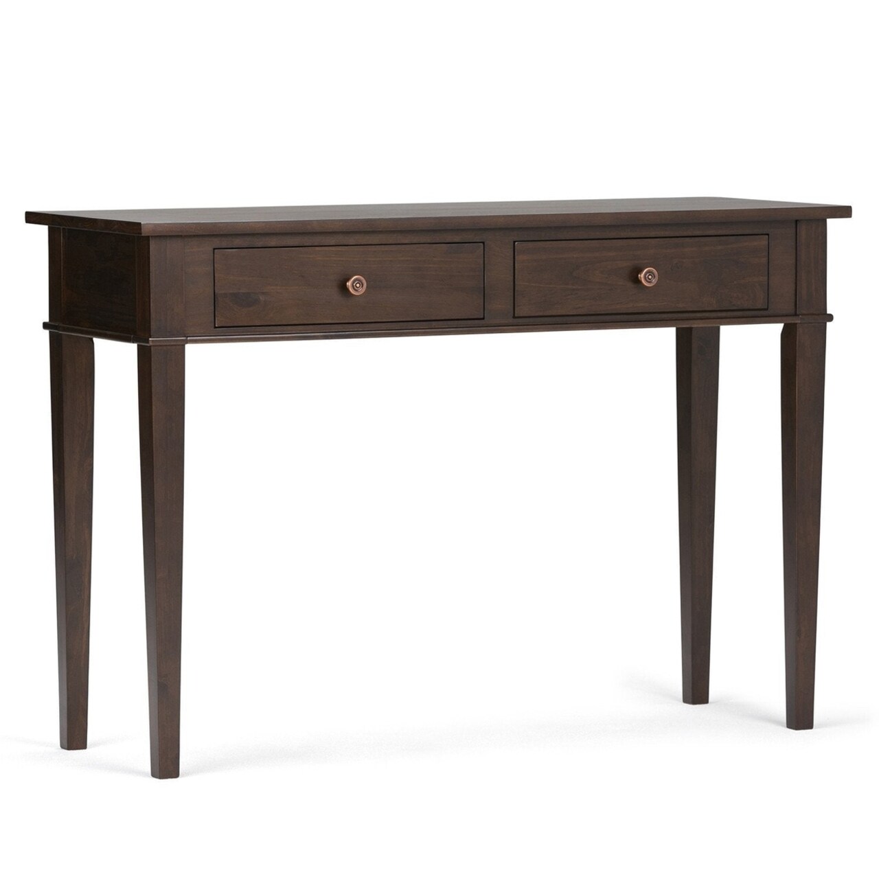 Simplihome Carlton Solid Wood 44"Console Sofa Entryway Table With Storage